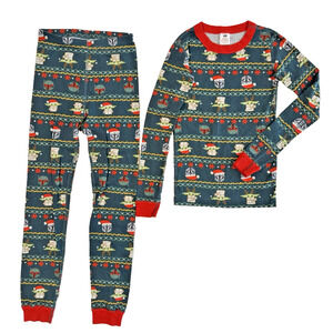 HANNA ANDERSSON STAR WARS Mandalorian Grogu Christmas Holiday Pajamas 140 Sz 10